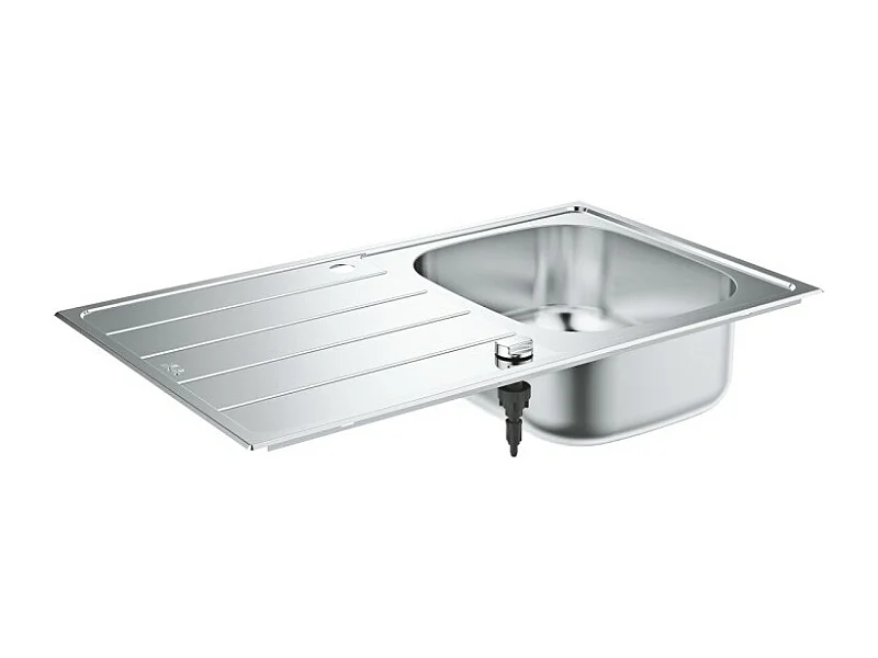 Spoelbak 1 bak met omkeerbare afdruiprek van roestvrij staal GROHE K200 860x500 mm