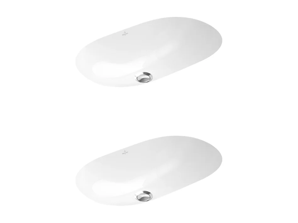 Lot de deux vasques à  encastrer par le dessous Blanc CeramicPlus O.Novo VILLEROY ET BOCH