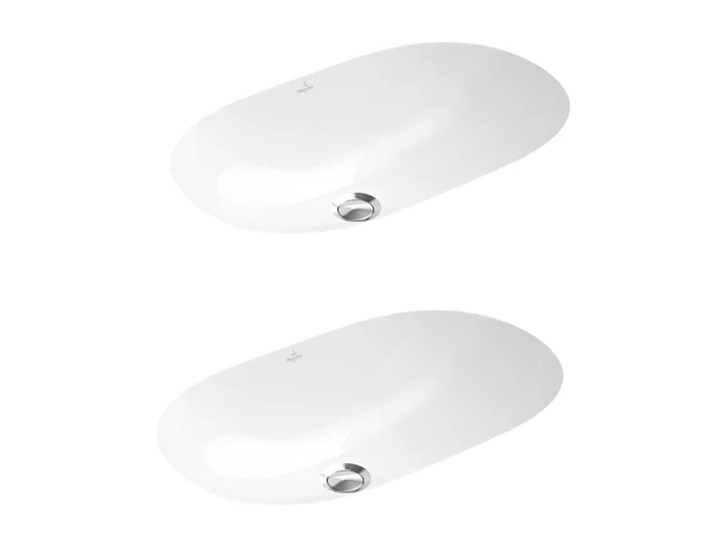 Lot de deux vasques à encastrer par le dessous VILLEROY ET BOCH O.Novo blanc