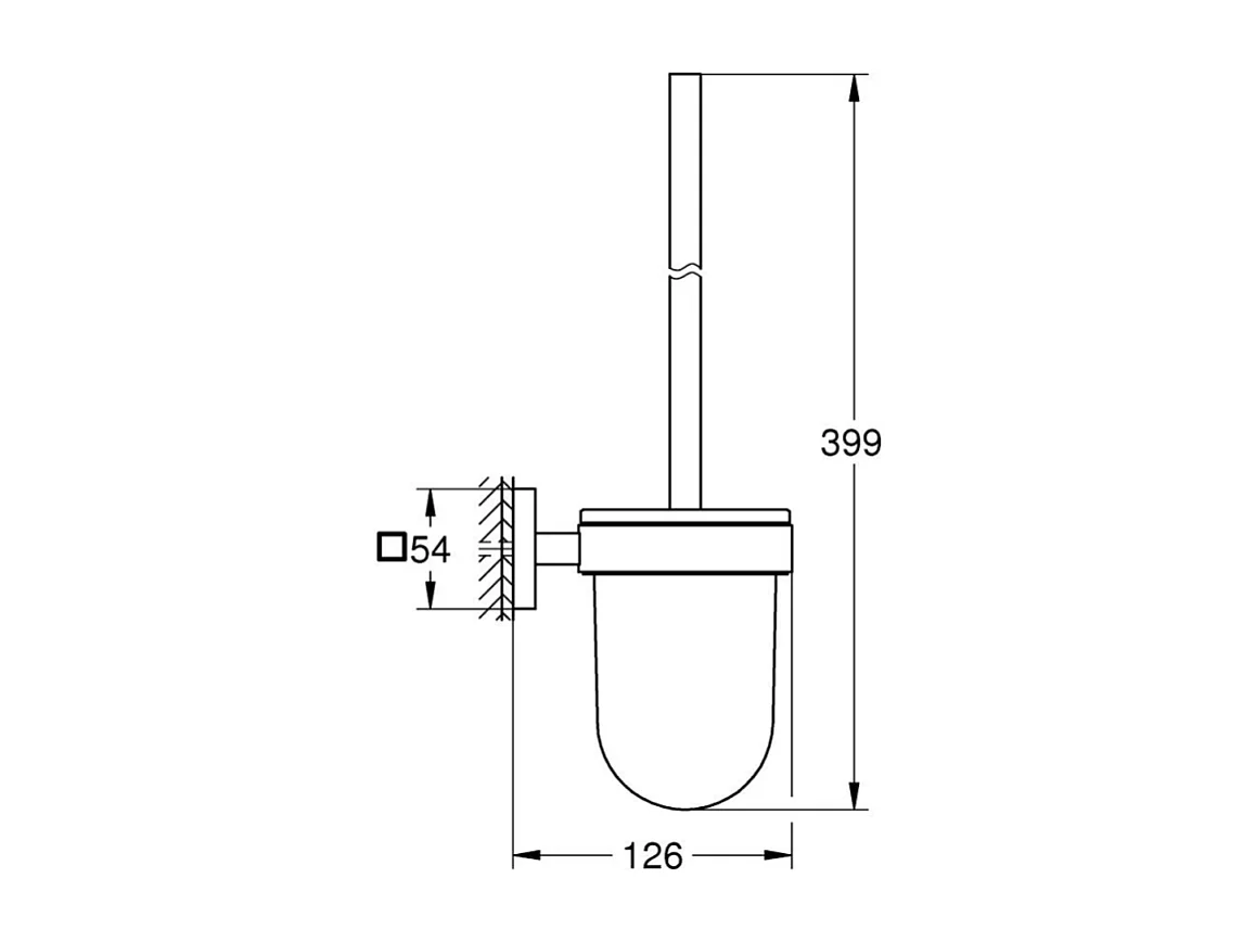 Soporte para escoba GROHE Start Cube cromado