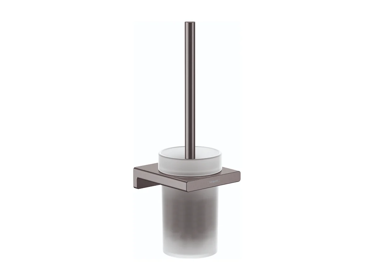 HANSGROHE Porte-brosse HANSGROHE WC mural noir chromé brossé