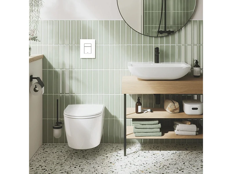 Porte balai WC GROHE Start noir mat + microfibre