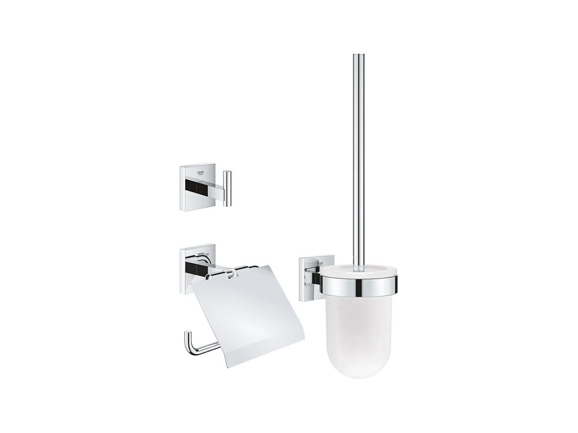 Ensemble d'accessoires 3-in-1 pour WC GROHE Start Cube chromé