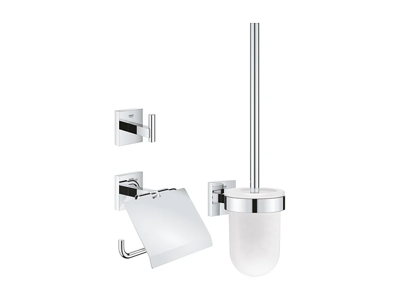 GROHE Start Cube Juego de accesorios para inodoro 3 en 1, cromado