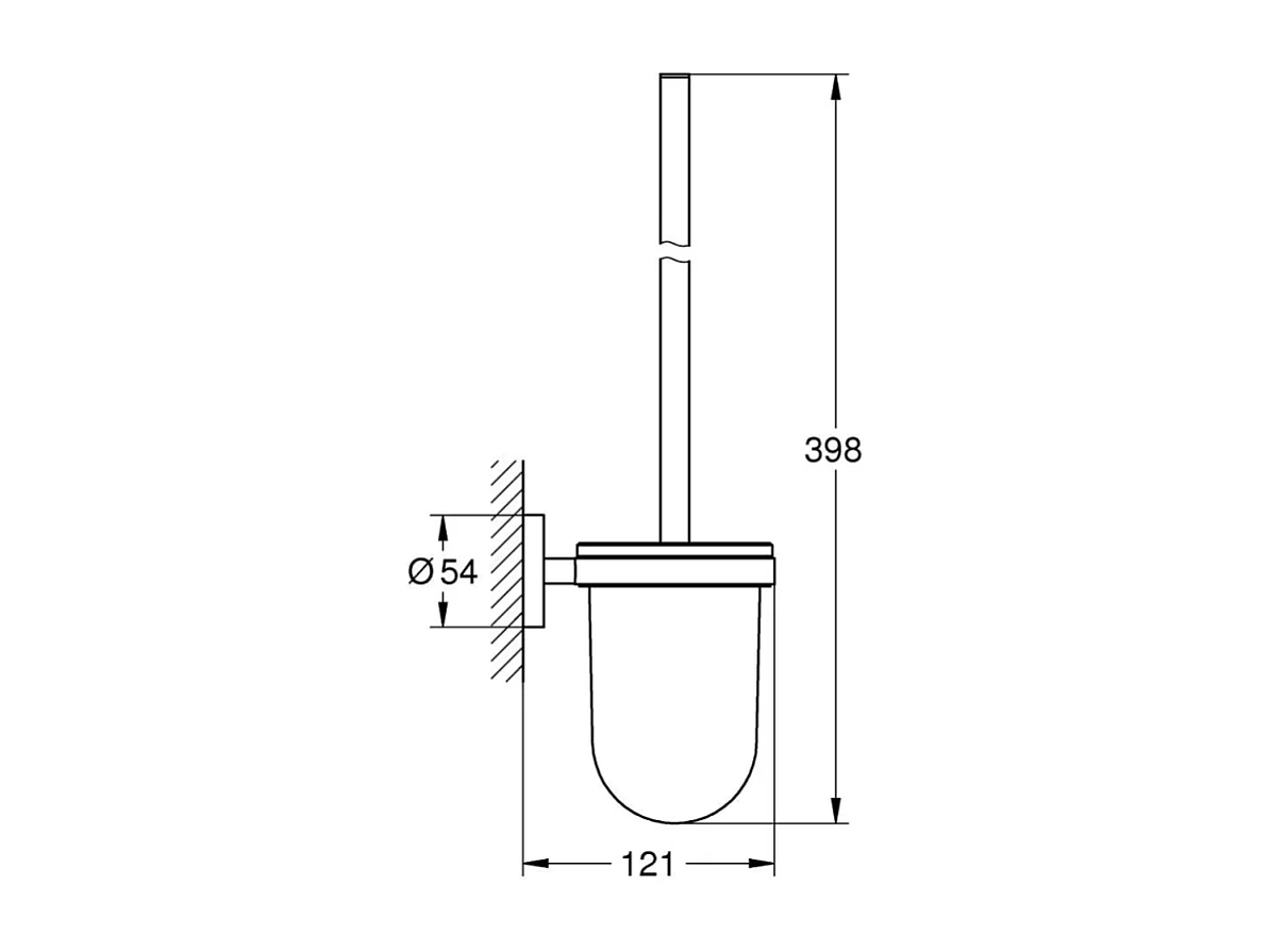 Escobillero GROHE Start negro mate