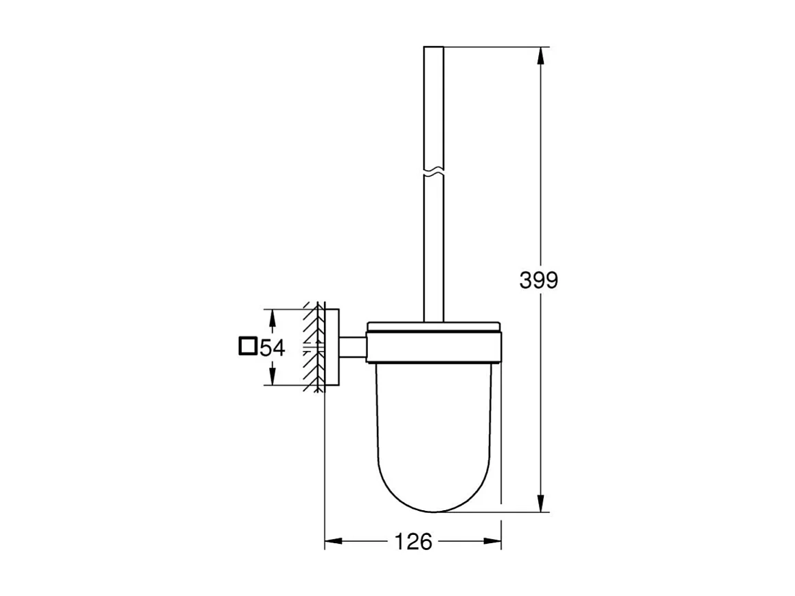 Porte-balai GROHE Start Cube supersteel