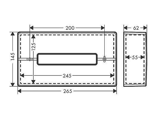 HANSGROHE Distributeur HANSGROHE de mouchoirs en papier noir chromé brossé