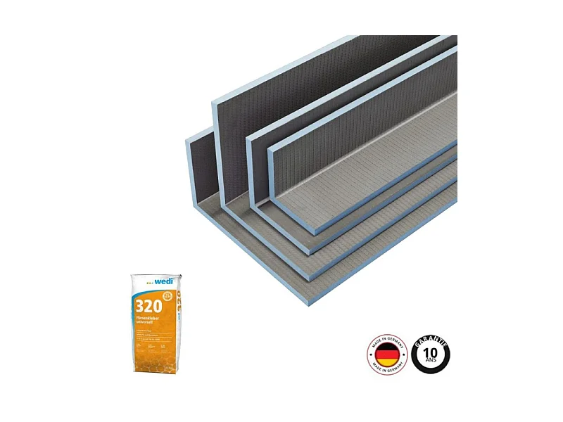 Coffre d'habillage WEDI Mensolo L 250 x 30 x 30 + colle 320
