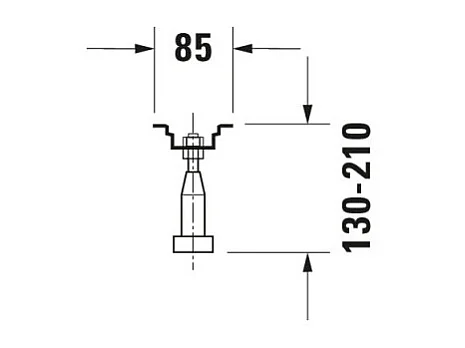 Pies de bañera DURAVIT Gris 55x8,5x13 cm