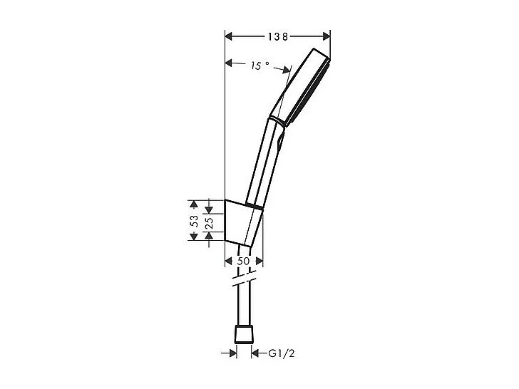 Ensemble support mural et douchette 105 3jet Relaxation avec flexible 160 cm blanc mat Hansgrohe Pulsify Select