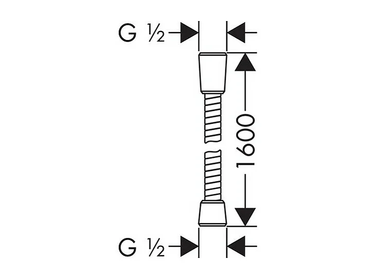 Flexo de ducha 1,60 m HANSGROHE Sensoflex metal cromado