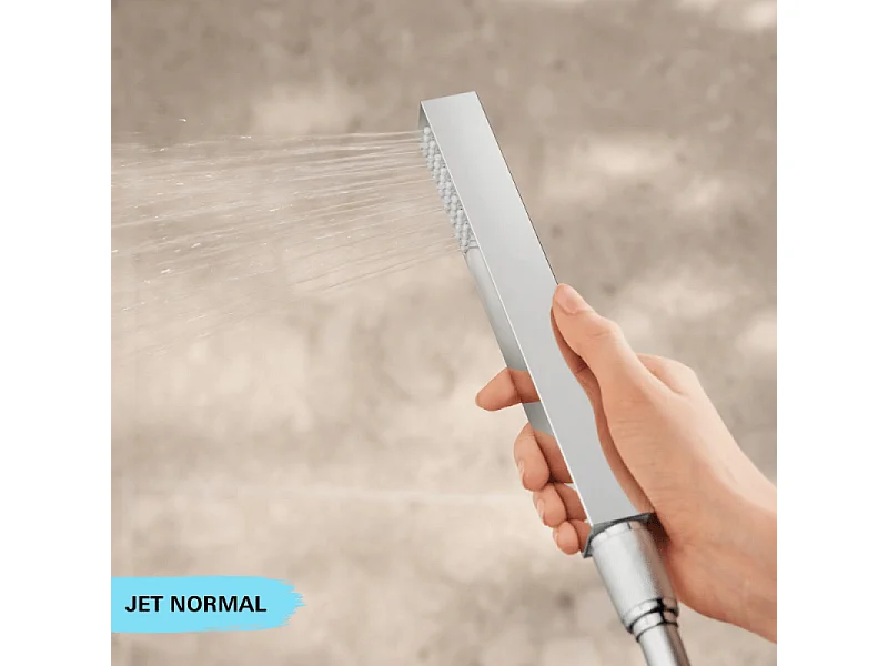 Douchette 1 jet GROHE Vitalio Joy Cube Stick chromé avec flexible 150 et support carré