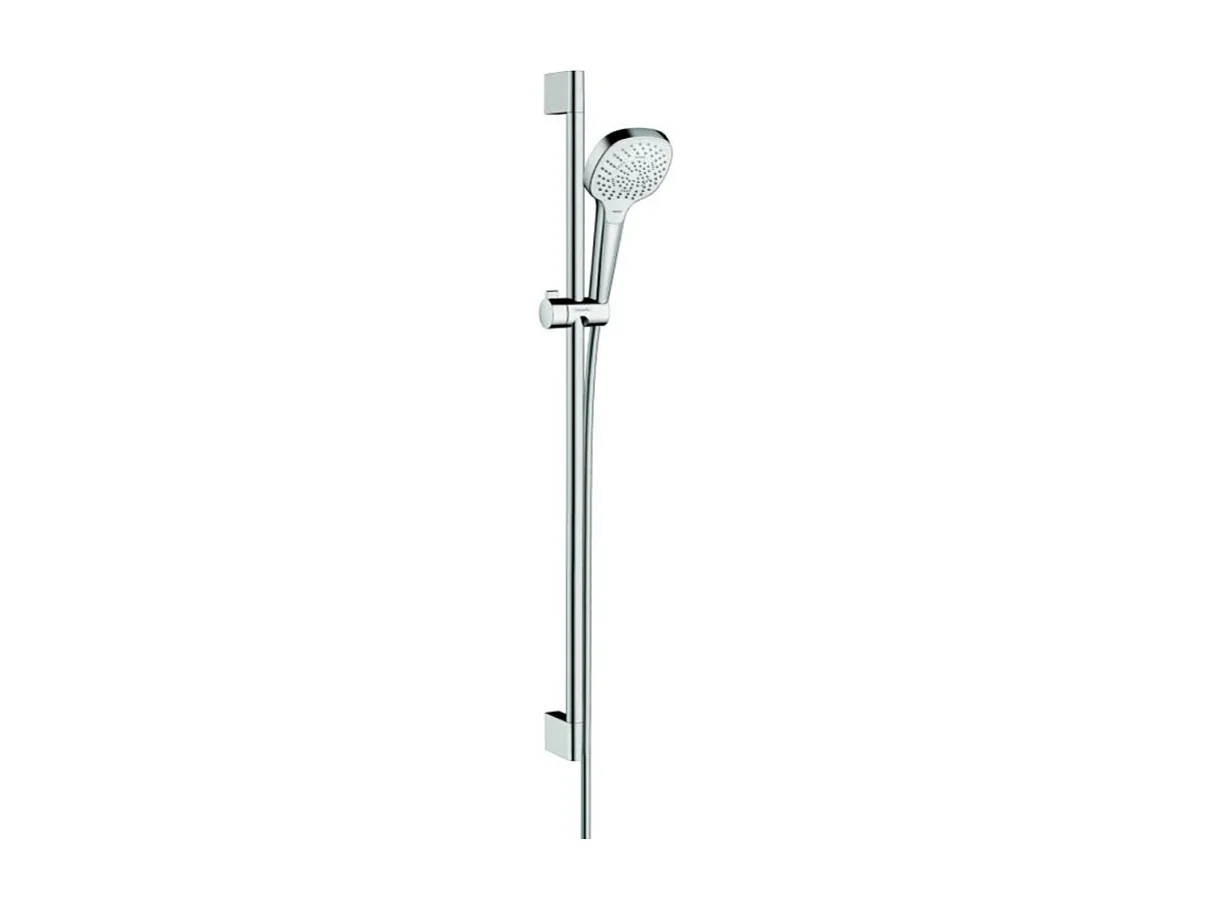 Set de douche 120 3jet avec barre Unica'S puro 65 cm et porte-savon chromé Hansgrohe Raindance Select E