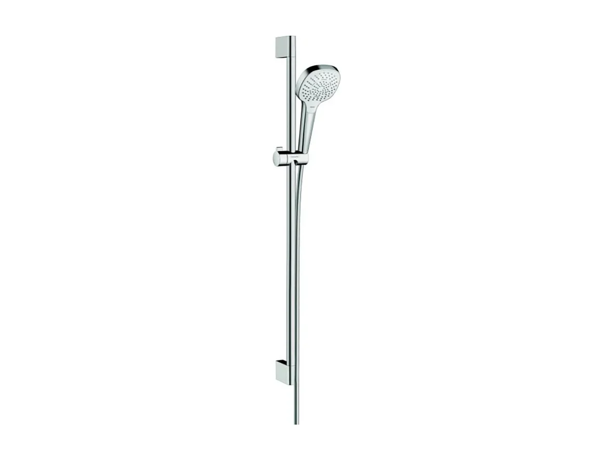 Set de douche 120 3jet avec barre Unica'S puro 65 cm et porte-savon chromé Hansgrohe Raindance Select E