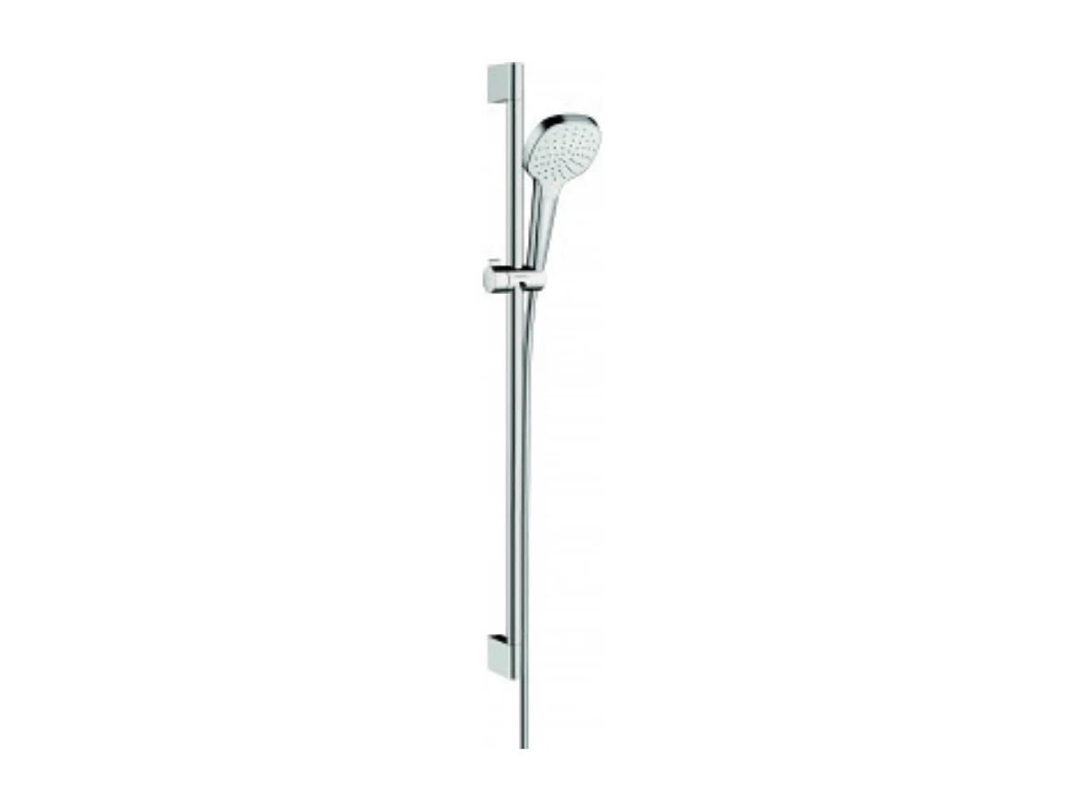 Set de douche 1jet avec barre Unica'Croma 90 cm blanc/chromé Hansgrohe Croma Select E