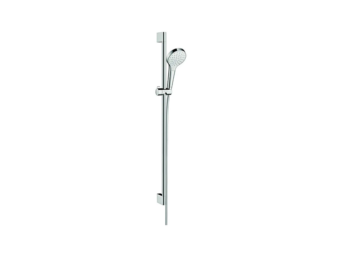 Set de douche 1jet avec barre Unica'Croma 90 cm blanc/chromé Hansgrohe Croma Select S