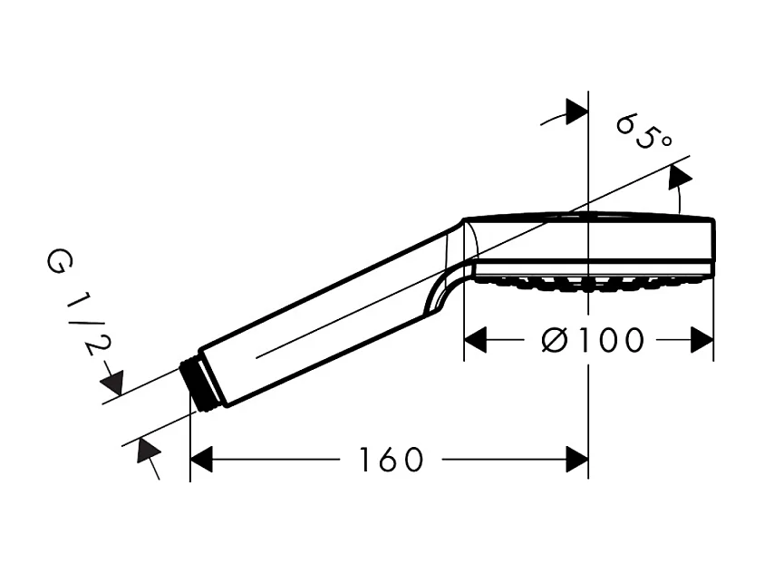 HANSGROHE Crometta Ecosmart+ rociador de ducha blanco/cromo