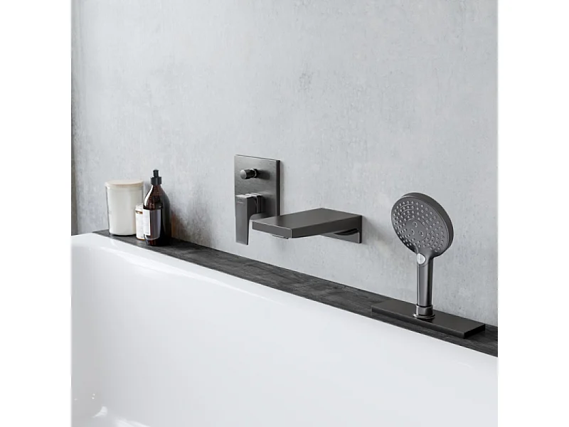 Pommeau de douche HANSGROHE Raindance Select S EcoSmart 120 3 jets noir chromé brossé