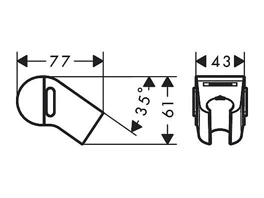 HANSGROHE Curseur réglagle HANSGROHE blanc mat