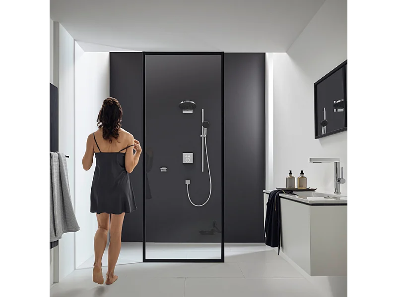 Set de douche 105 3jet Relaxation EcoSmart 9l/min avec barre C 90 cm chromé Hansgrohe Pulsify Select