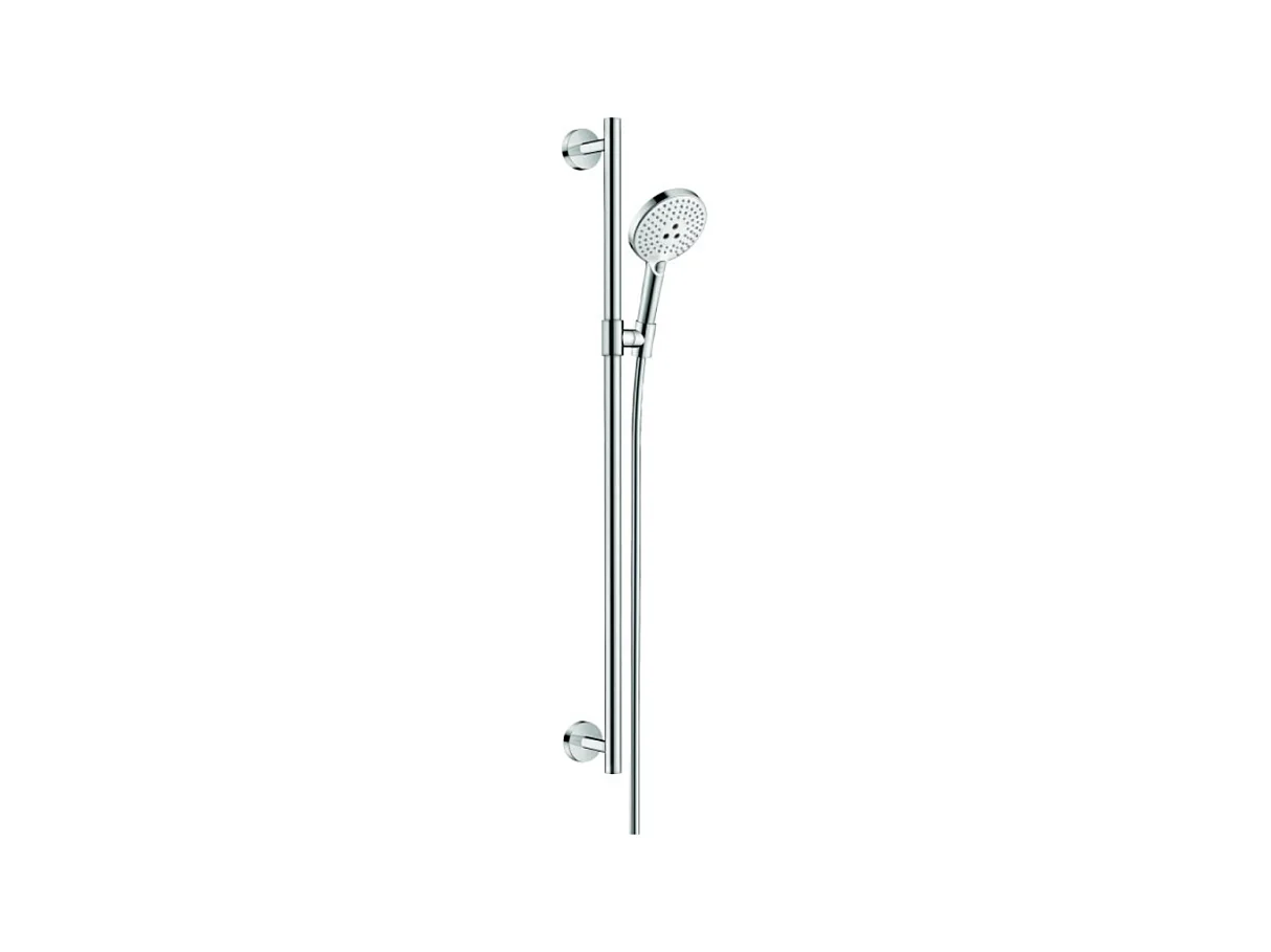 Ensemble de douche 120 3jet avec barre de douche 90 cm blanc/chromé Hansgrohe Raindance Select S