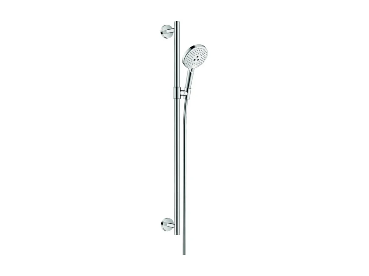 Ensemble de douche 120 3jet avec barre de douche 90 cm blanc/chromé Hansgrohe Raindance Select S