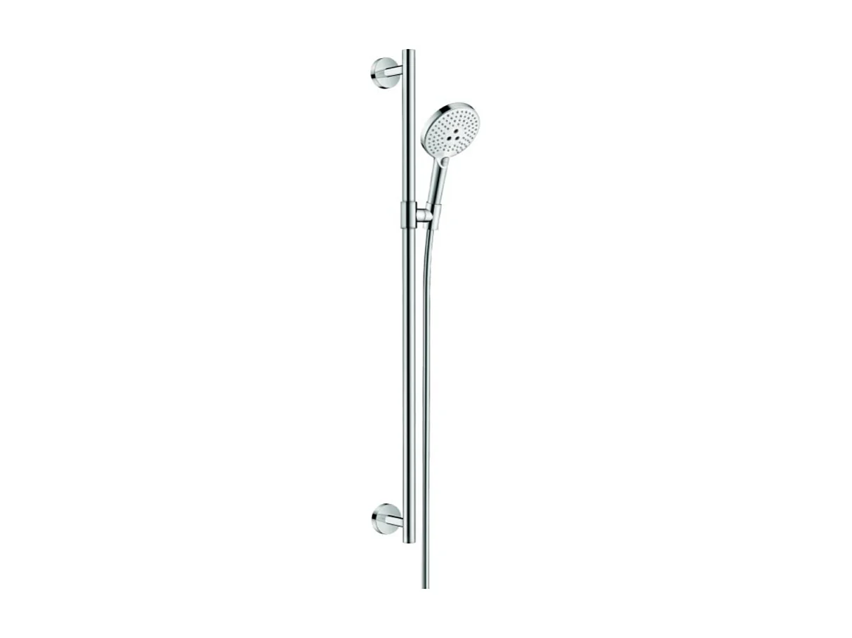 Ensemble de douche 120 3jet avec barre de douche 90 cm blanc/chromé Hansgrohe Raindance Select S