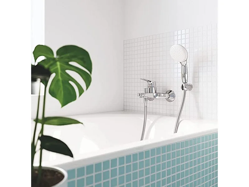 GROHE Start Flow Chroom Bad/douchemengkraan Longlife 46mm StarLight - 5 jaar garantie