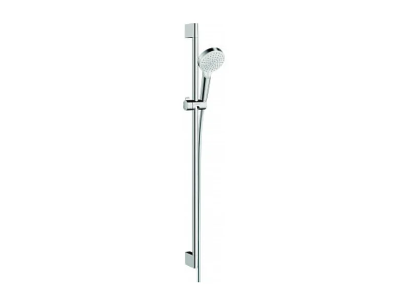 Set de douche Vario EcoSmart 9 l/min avec barre Unica'Croma 90 cm blanc/chromé Hansgrohe Crometta