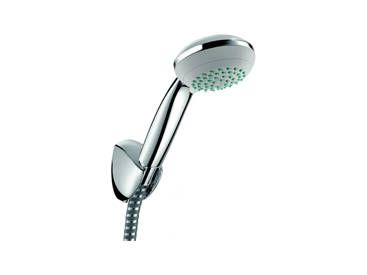 Ensemble support mural et douchette Vario avec flexible de douche 125 cm chromé Hansgrohe Crometta 85