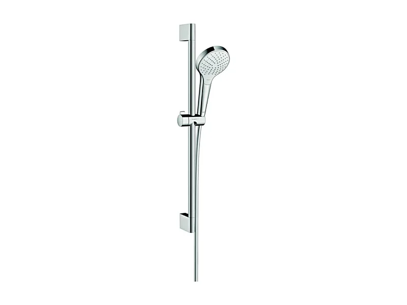 Set de douche Vario EcoSmart 9 l/min avec barre Unica'Croma 65 cm blanc/chromé Hansgrohe Croma Select S