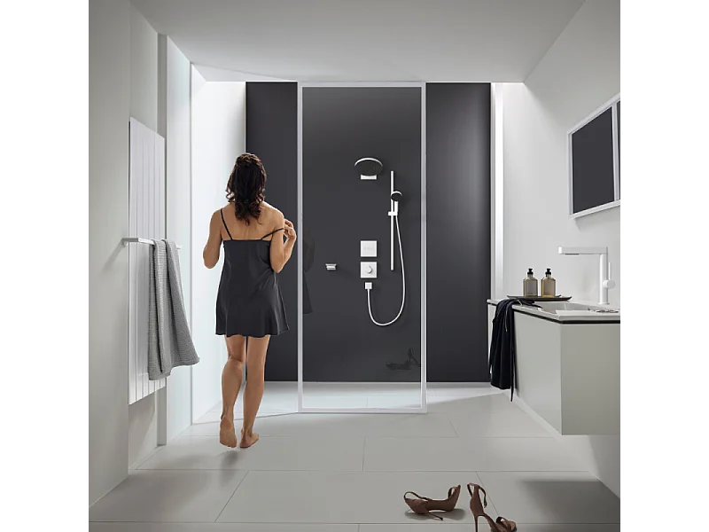 Set de douche 105 3jet Relaxation avec barre C 90 cm blanc mat Hansgrohe Pulsify Select