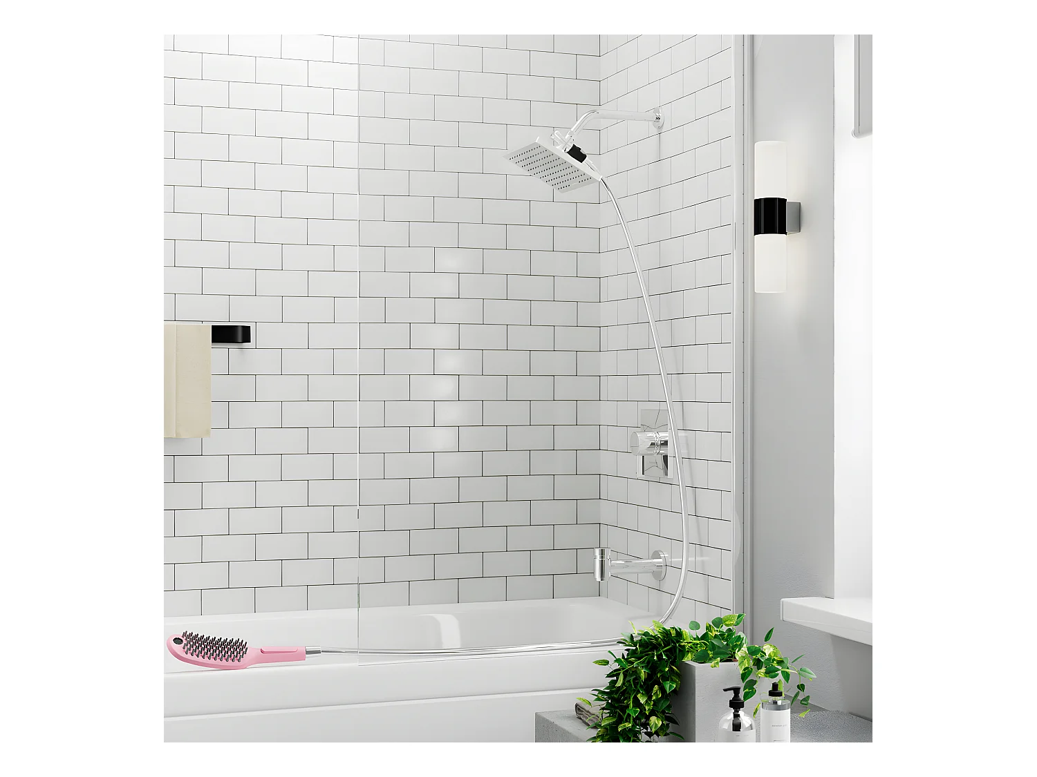 HANSGROHE DogShower Rociador de ducha para perros con 3 chorros Rosa