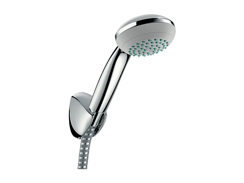 Soporte de pared mono y set de ducha de mano con flexo de ducha cromado de 125 cm Hansgrohe Crometta 85