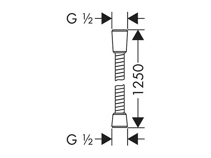 Flexo de ducha 1,25 m HANSGROHE Sensoflex metal cromado
