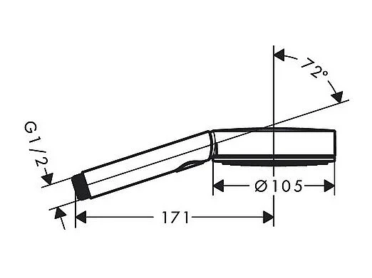 HANSGROHE Douchette à main 105 3jet Activation chromé Pulsify Select