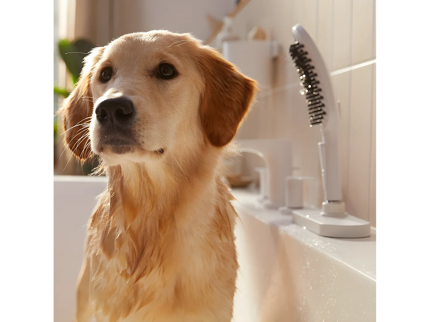 HANSGROHE DogShower Rociador de ducha para perros con 3 chorros Blanco