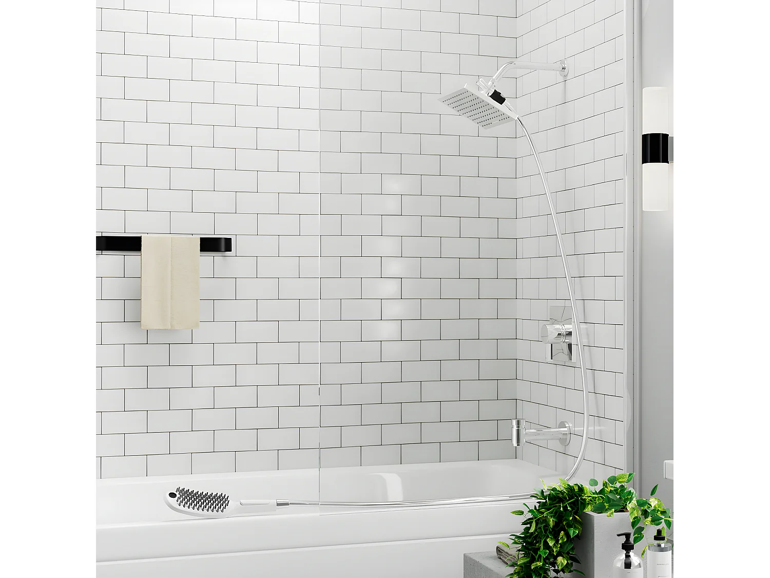 HANSGROHE DogShower Rociador de ducha para perros con 3 chorros Blanco