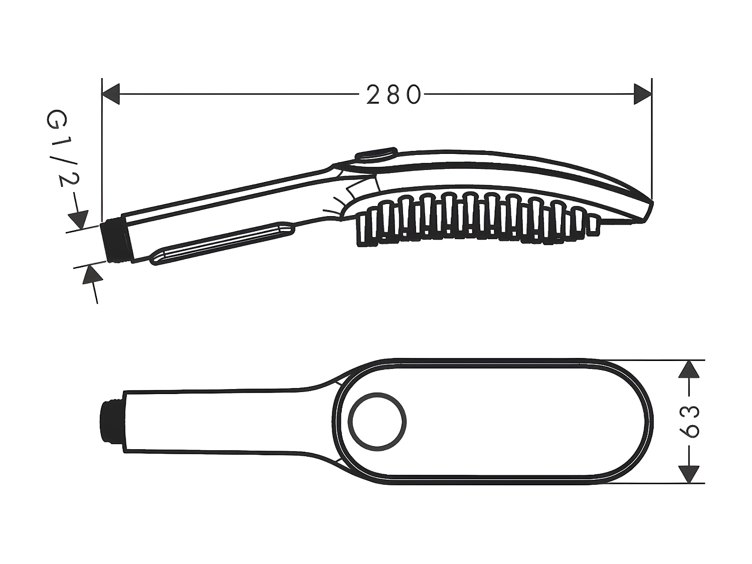Pommeau de douche pour chien HANSGROHE DogShower 3 jets Blanc