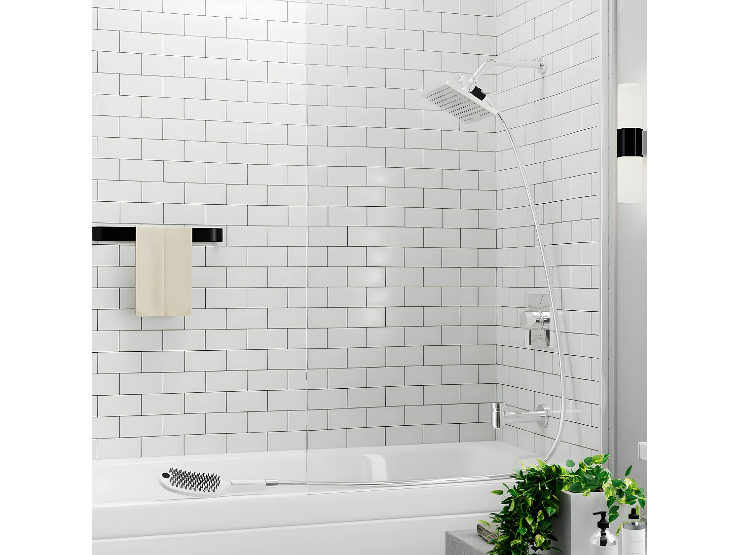 HANSGROHE DogShower Rociador de ducha para perros con 3 chorros Blanco