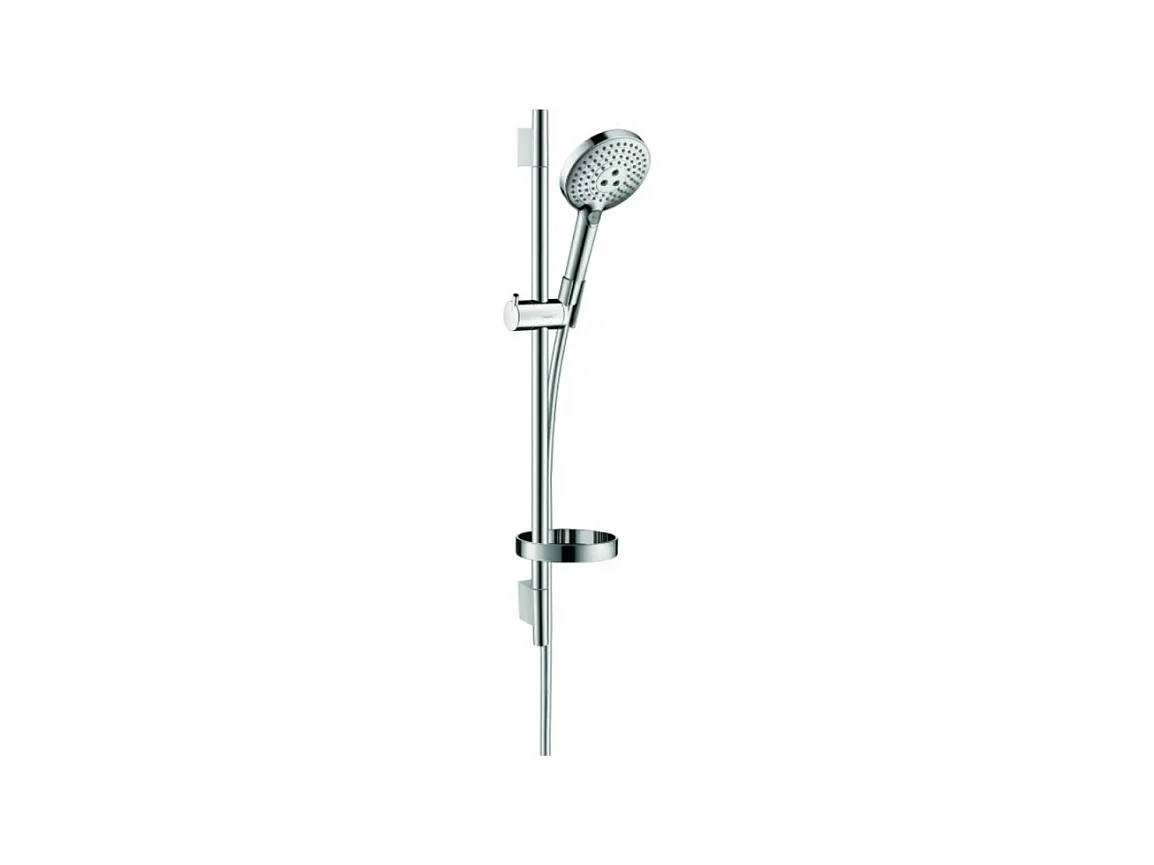 Set de douche 120 3jet avec barre Unica'S puro 65 cm et porte-savon chromé Hansgrohe Raindance Select S