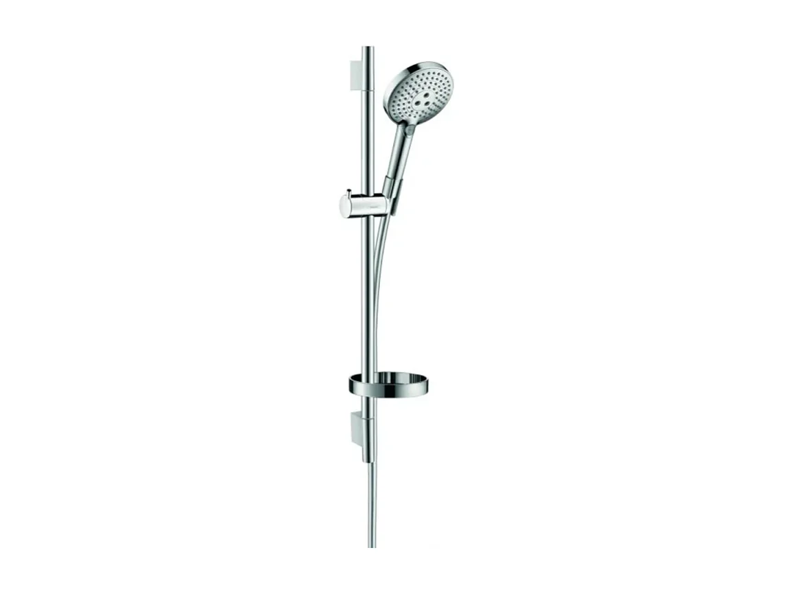 Set de douche 120 3jet avec barre Unica'S puro 65 cm et porte-savon chromé Hansgrohe Raindance Select S