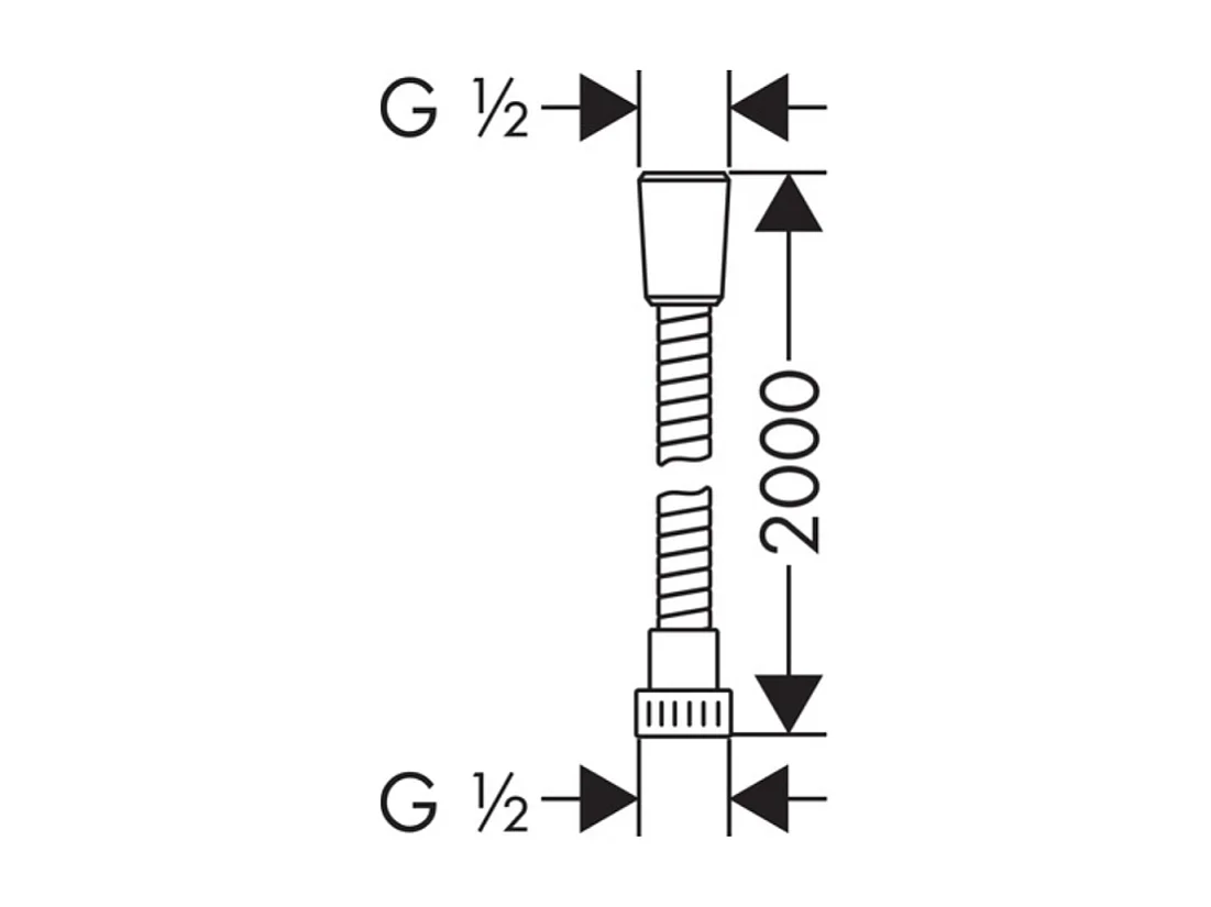 Flexo de ducha 2 m HANSGROHE Metaflex cromo