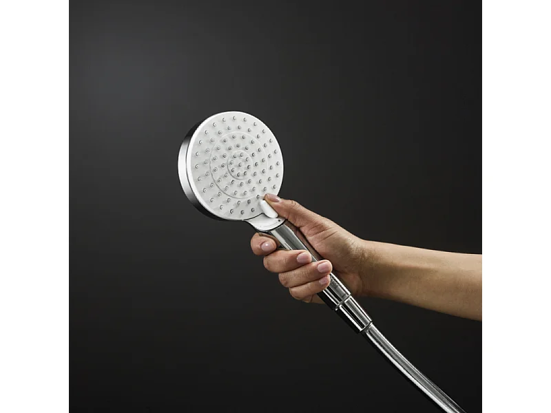 Pommeau de douche HANSGROHE Crometta EcoSmart 2 jets blanc/chromé