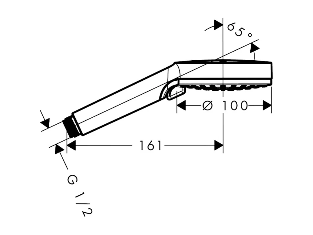 Pommeau de douche HANSGROHE Crometta EcoSmart 2 jets blanc/chromé