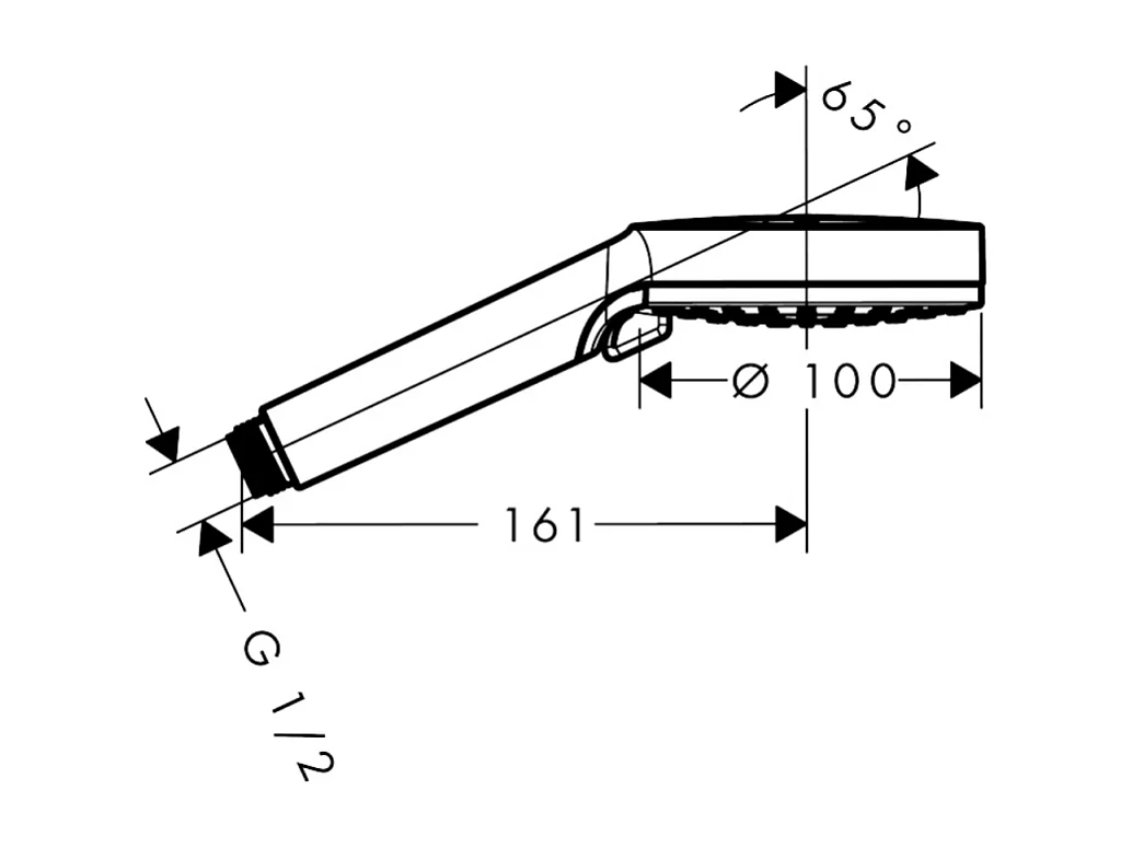 HANSGROHE Crometta EcoSmart rociador de ducha de 2 chorros blanco/cromo