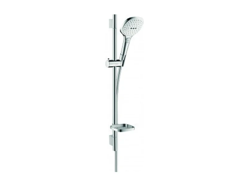 Set de ducha 120 3jet con barra Unica'S puro 65 cm y jabonera blanco/cromo Hansgrohe Raindance Select E