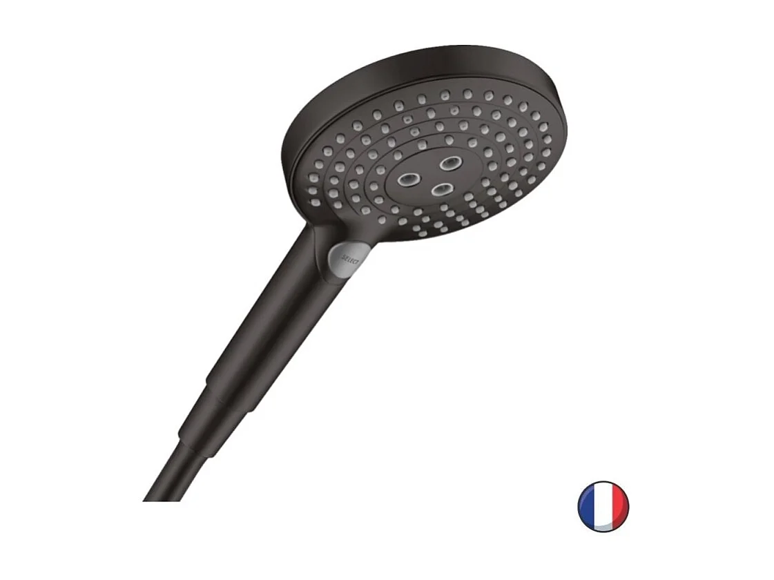 HANSGROHE Teleducha Raindance Select S 120 3jet PowderRain negro mate