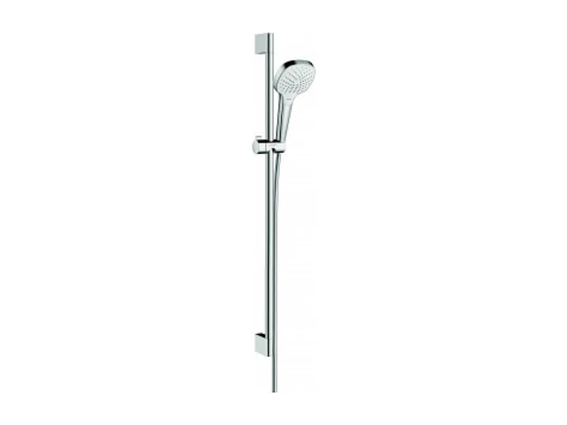 Set de douche Vario avec barre Unica'Croma 90 cm blanc/chromé Hansgrohe Croma Select E