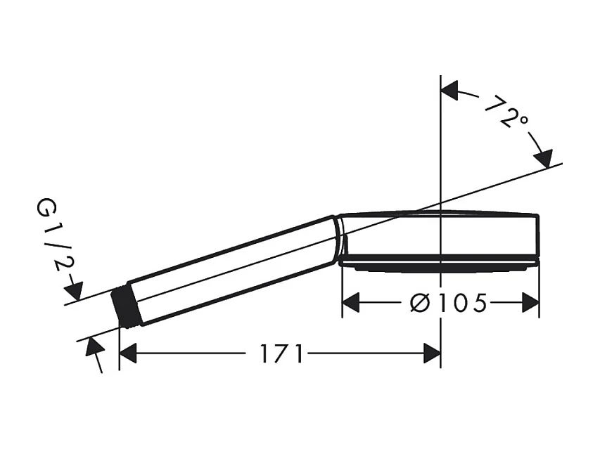 HANSGROHE Douchette à main 105 1jet EcoSmart 9l/min noir mat Pulsify